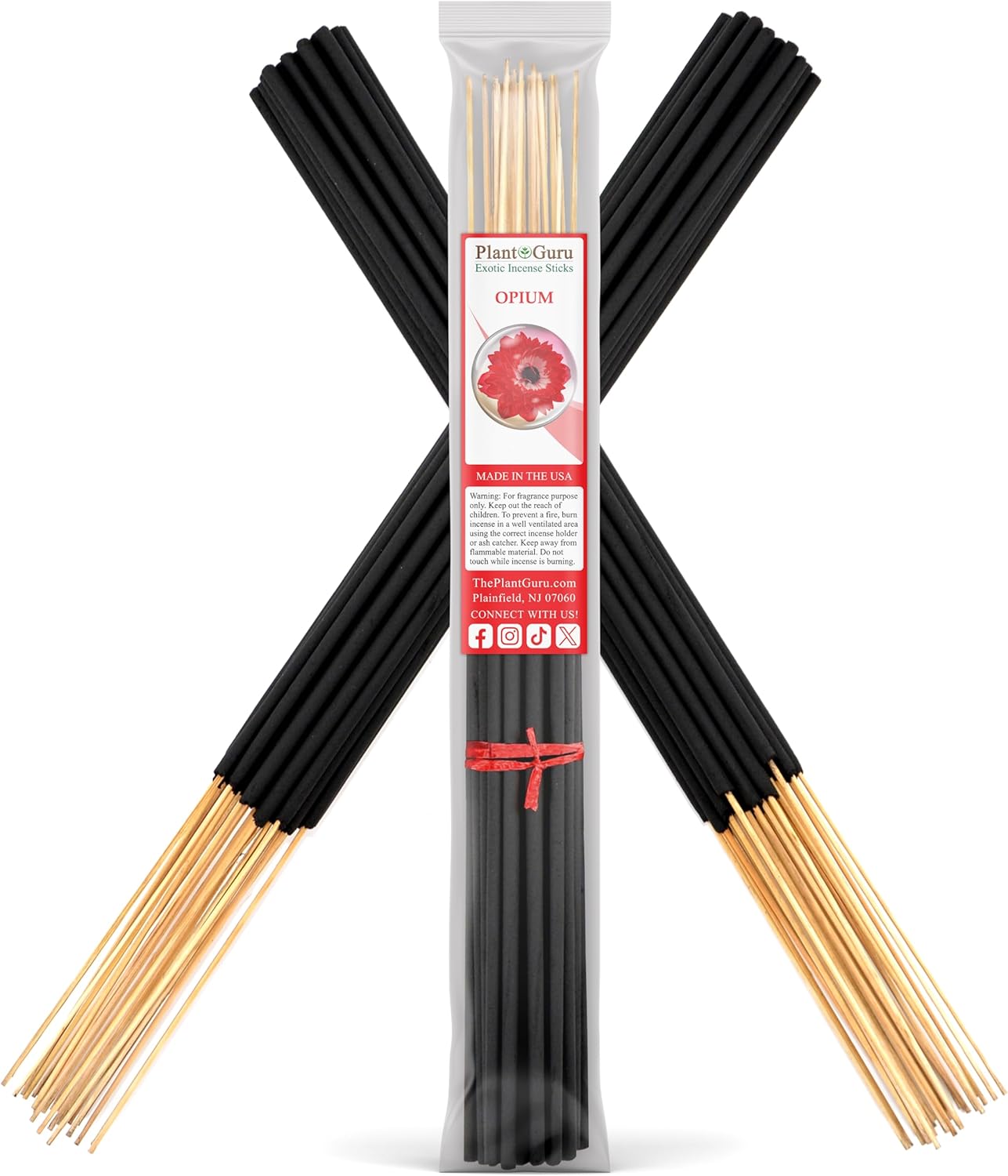 Opium Exotic Incense Sticks Jumbo 19 Inch Long - Bulk 1 Bundle 27 to 30 Sticks - Natural 19" Extra Large with A Smooth Aroma That Burns for 3 to 4 Hours Each.