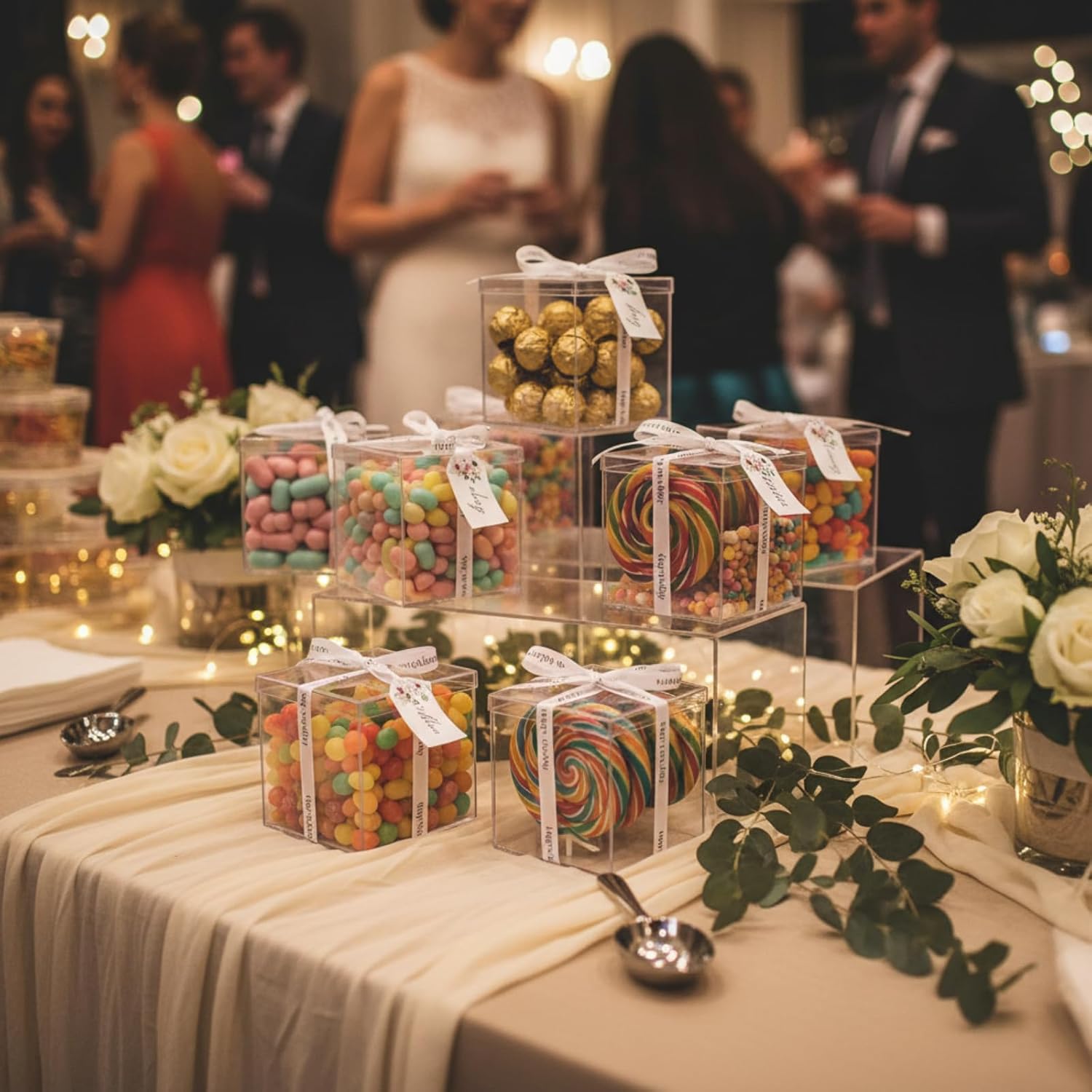 12 Pcs Clear Acrylic Box with Lid, 4x4x4 Inch Small Acrylic Box Mini Clear Container Square Plastic Jewelry Display Boxes for Home Jewelry Candy Pill Crafts