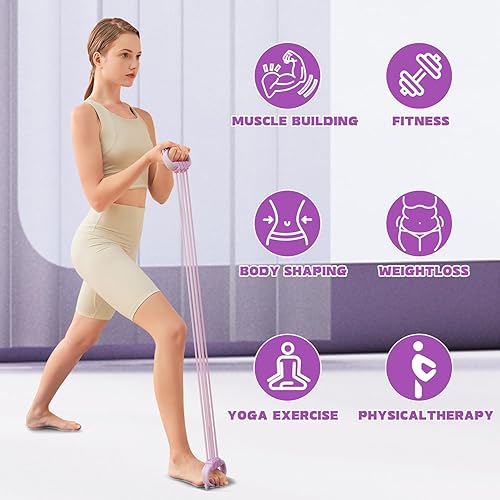 Miniatura 4 de Bandas de resistencia con asas, bandas de resistencia individuales, bandas de ejercicio con asas cómodas, entrenamiento de resistencia, terapia