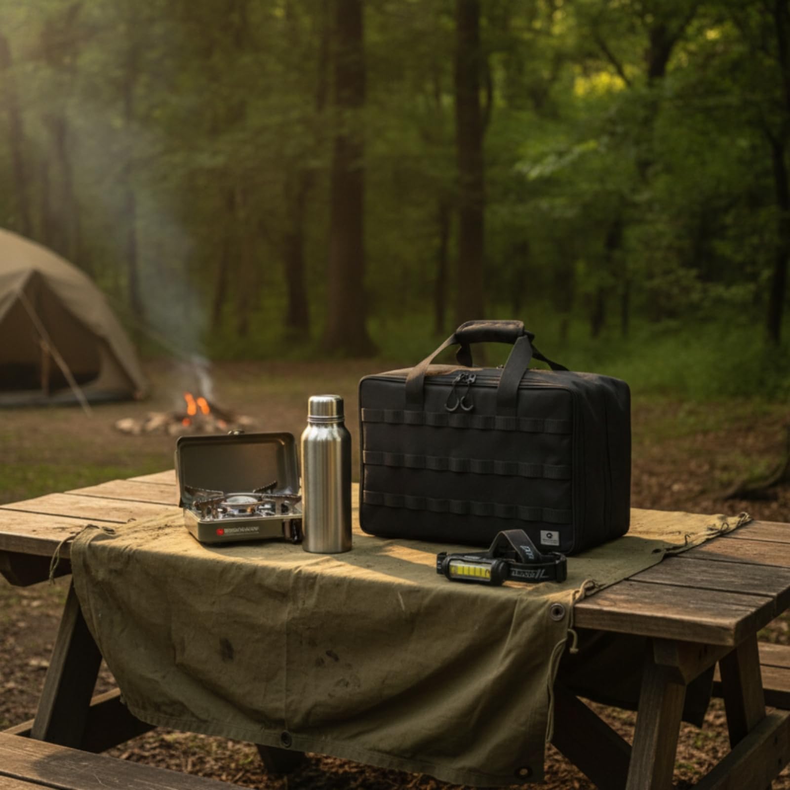 rockible Bolsa Camping Portátil Organizador Camping Bolsa Organizadora para Viajeros, Viajes