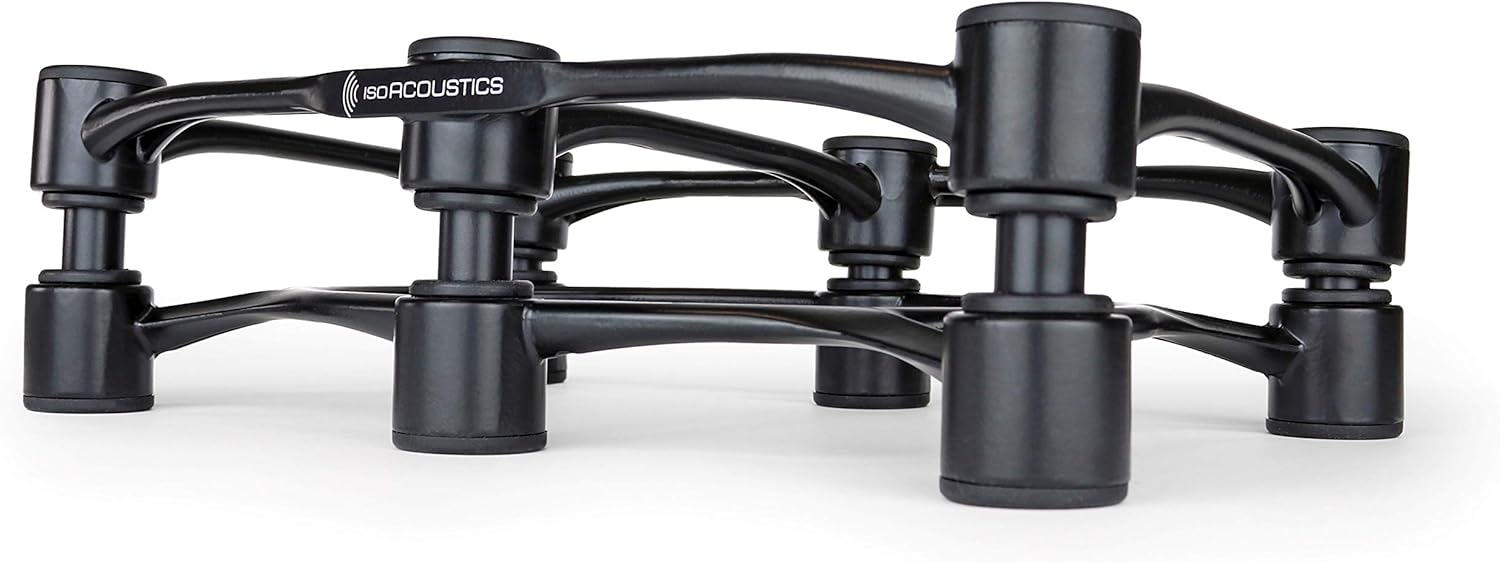 IsoAcoustics Aperta Series Isolation Speaker Stands with Tilt Adjustment: Aperta300 (11.8" x 7.9") Black (Single)
