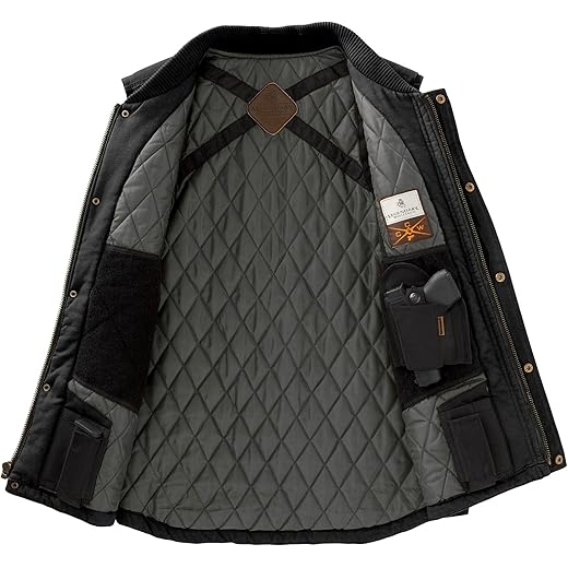 Legendary Whitetails Men's Concealed Carry Outerwear Vest for Men, Canvas Cross Trail Conceal CCW Holster, Hunting Insulated