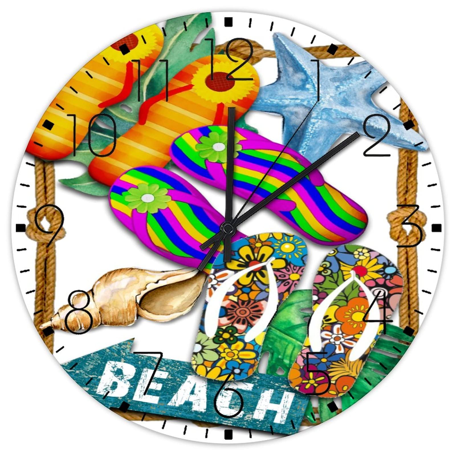 Horloge murale en bois de 38,1 cm au design élégant et finitions soignées