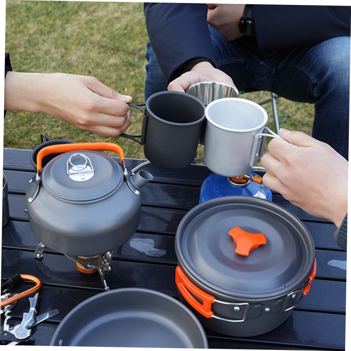 Supvox Outdoor Kochset aus Aluminiumlegierung 1 Satz für Camping und Reisen