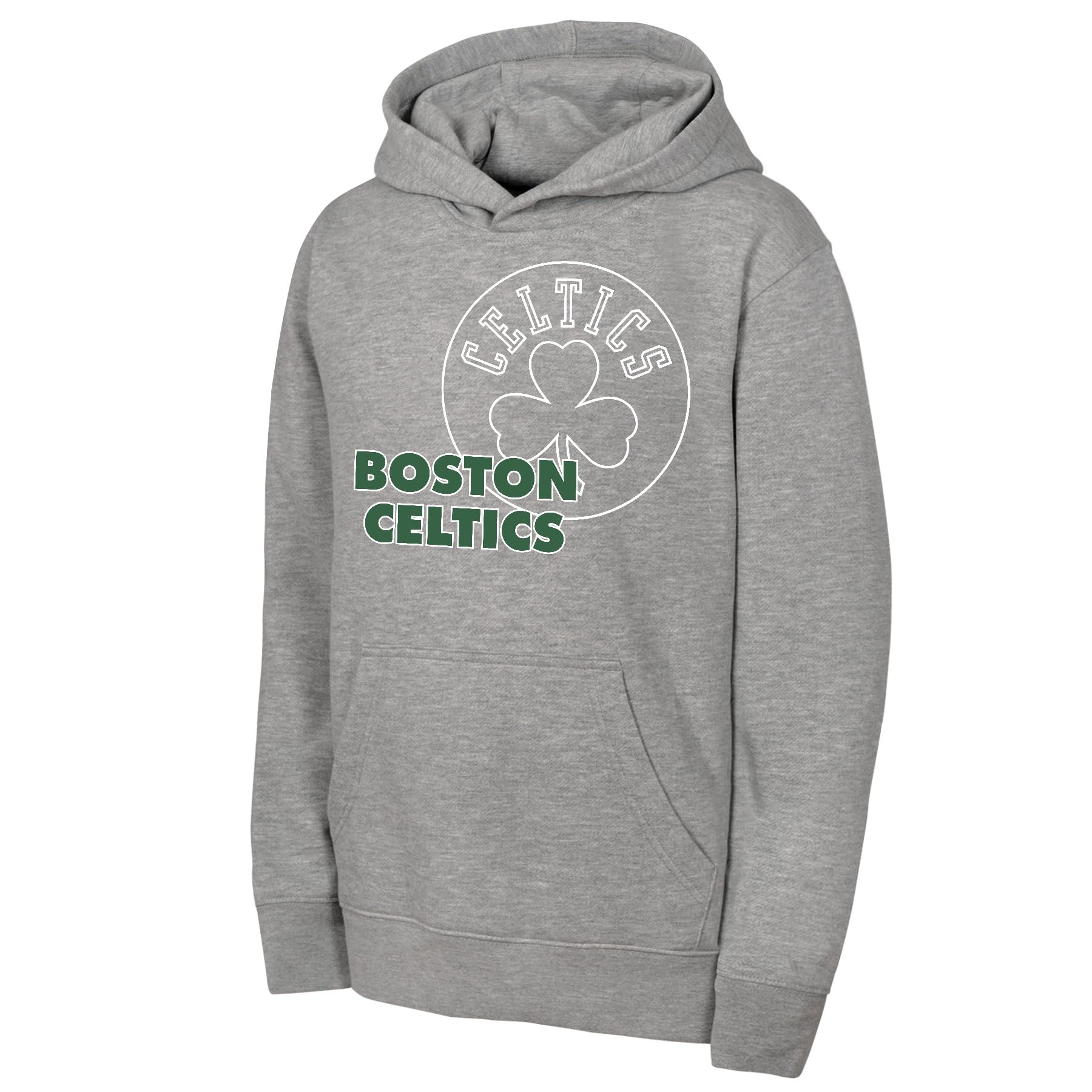 NBA Mens Fleece Hoodie, Heather Grey, XXL EU