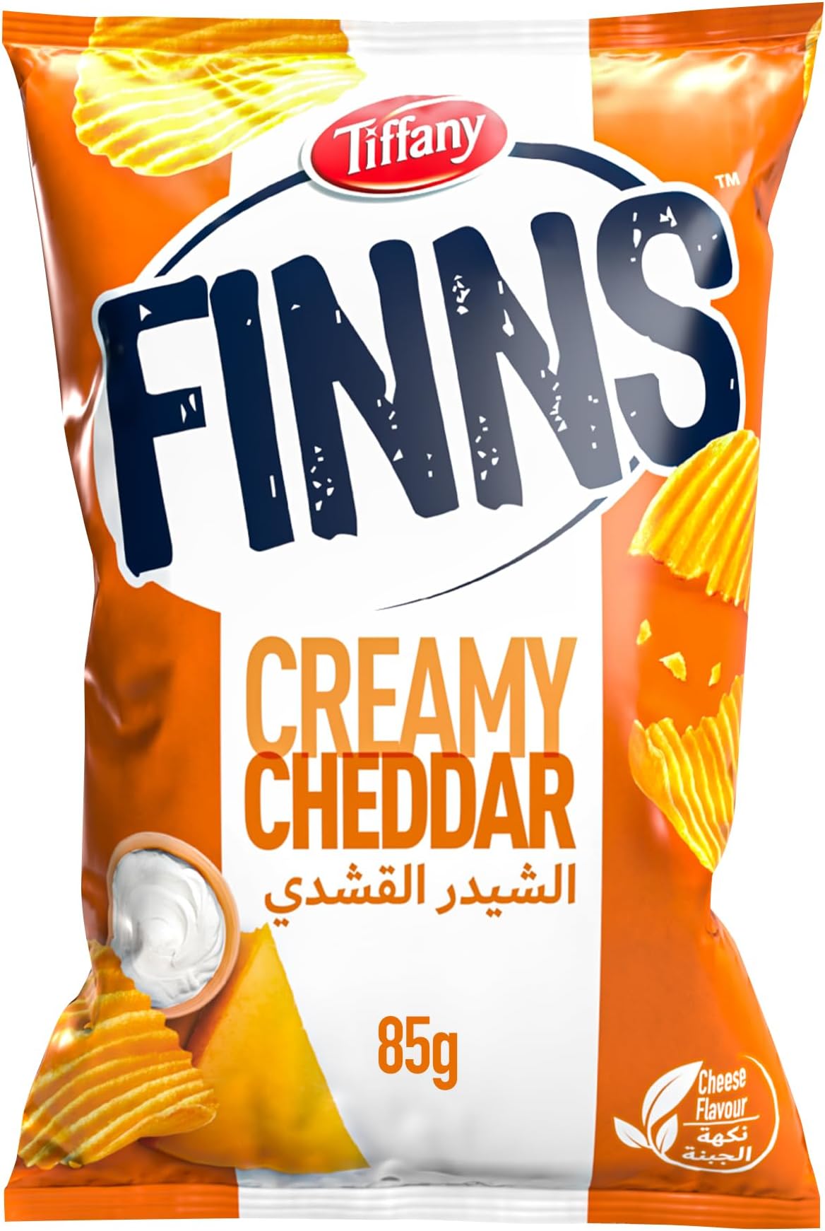 Finns Potato Chips Cheddar Cheese Flavor, 85 grams