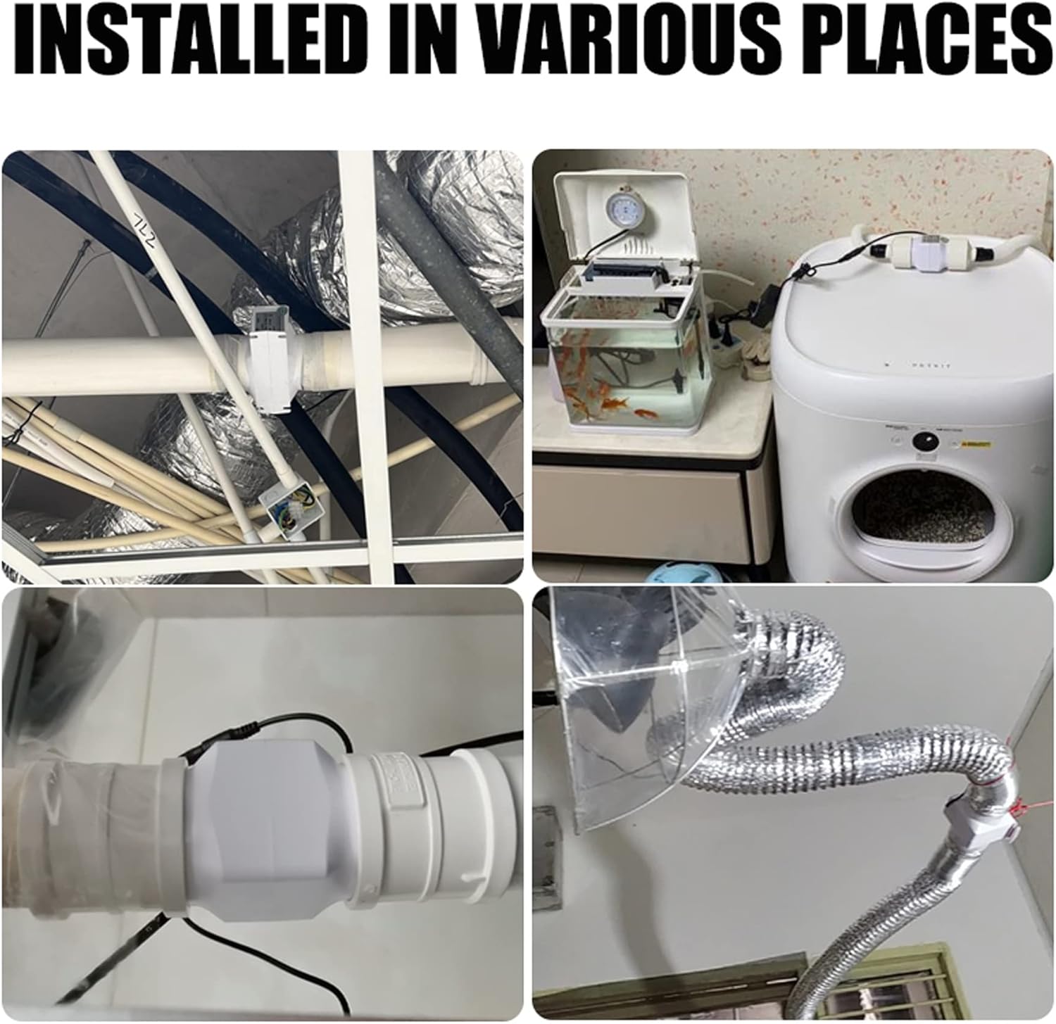 3”58 CFM Inline Ventilation Fan, Quiet Duct Fan 10W, Exhaust ?Fans 7800r/min for Tent Attic Kitchen Garage Greenhouse Basement (10W Normal Power)