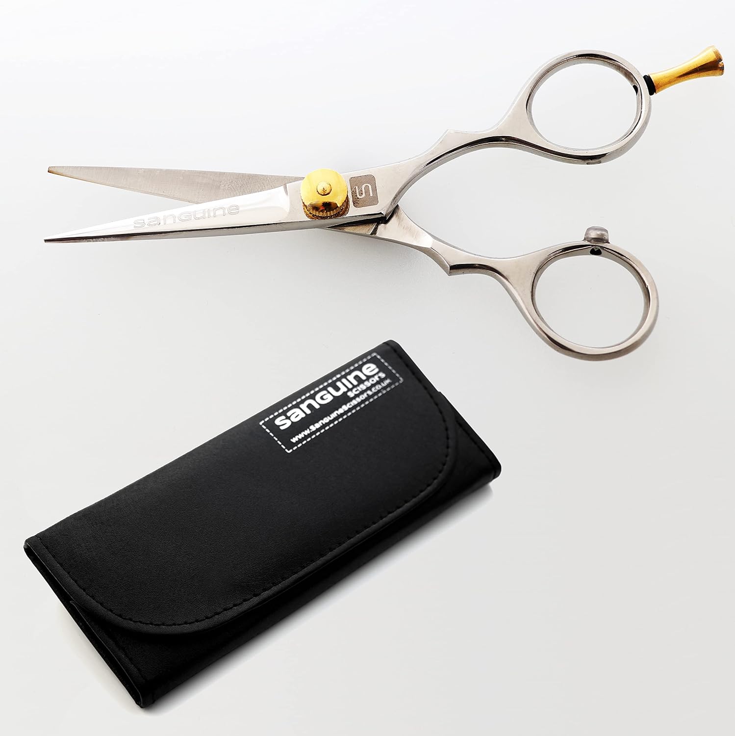 Hair Scissors, Hairdressing Scissors, Hair Cutting Scissors - 4.5 inch, 11.5 cm + Presentation Case & Tip Protector