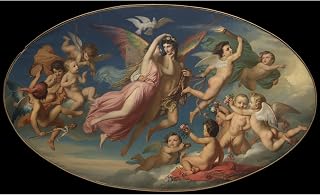 ArtDirect Wedding procession of Cupid and Psyche, plafond composition (1863) Unframed Art Print Giclee Poster by Henryk Siemiradzki - Ready for Framing with Customization Sizes 10x6, 14x9, 20x12, 36x22, 48x29 and 60x36 inches
