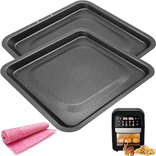 2PCS Air Fryer Oven Food Cooking Tray for COSORI 13QT Air Fryer Oven, Upgraded Grill Pan Crisper Cooking Plate Rack Shelf Grid Insert Grate for COSORI Air Fryer, Nonstick, Dishwasher Safe