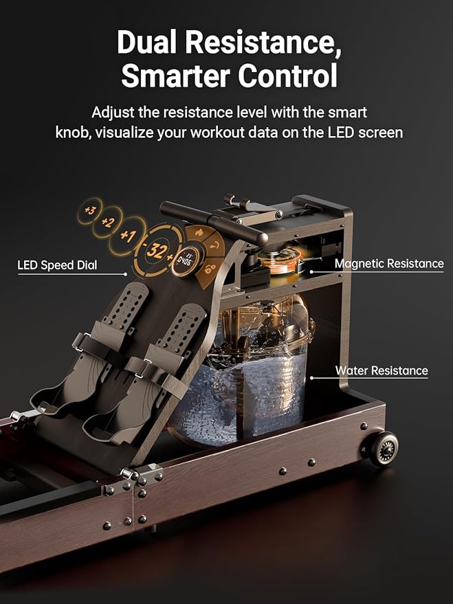 Máquina de remo plegable KINGSMITH con resistencia magnética y de agua miniatura 4