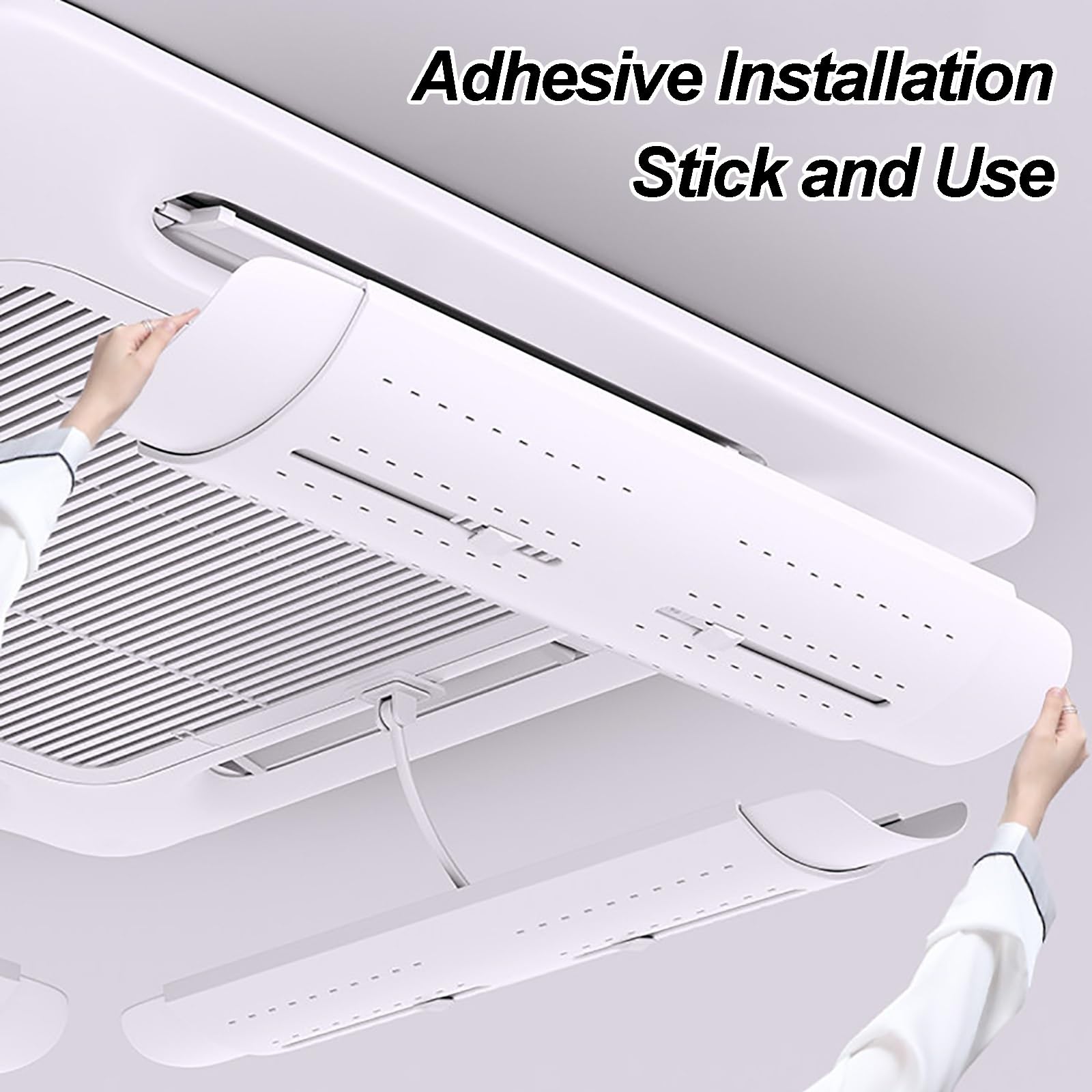 4 Pezzi Deflettore Condizionatore Universale per Bocchette di Ventilazione, Deflettore Aria Condizionata Telescopico Anti-Corrente d'Aria