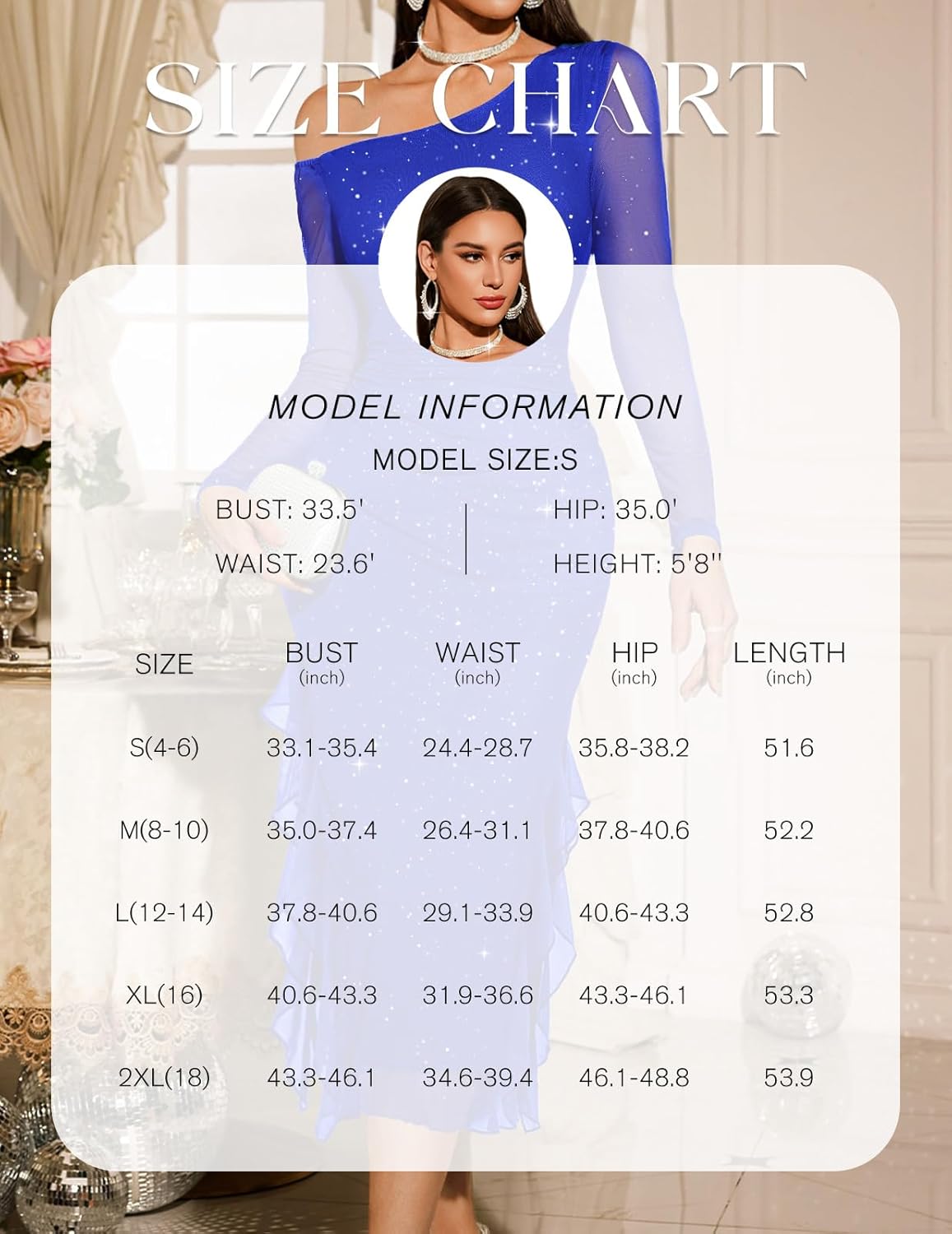 DRESSTELLS Women‘s Formal Wedding Guest Long Cocktail Party Mesh Sparkly Sequin Bodycon Slit Maxi Dress - Image 6