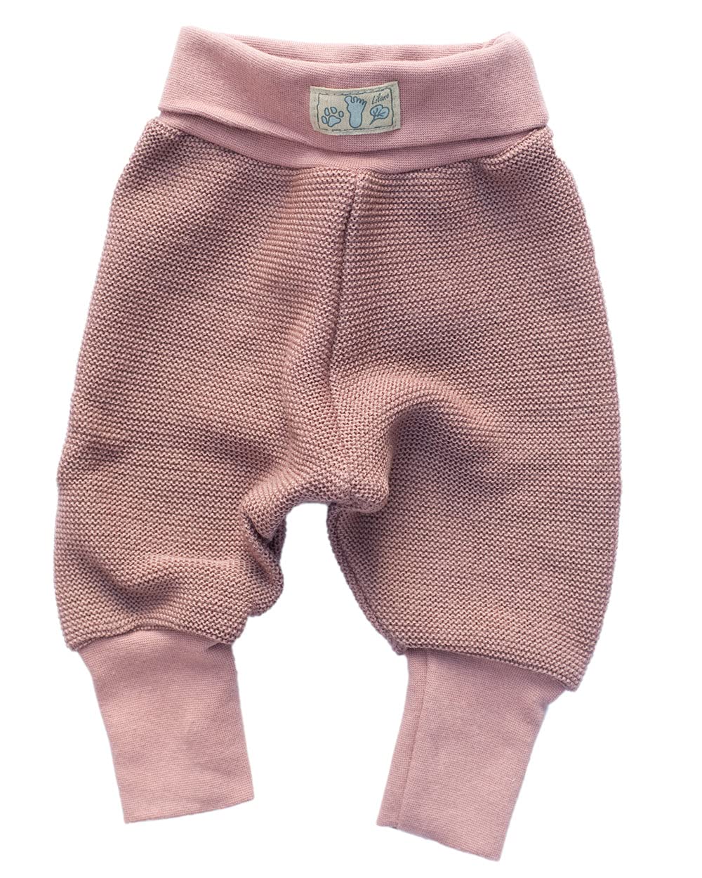 Lilano, Merino knitted trousers with navel waistband, 100% wool (kbT), mauve, 12-18 Months