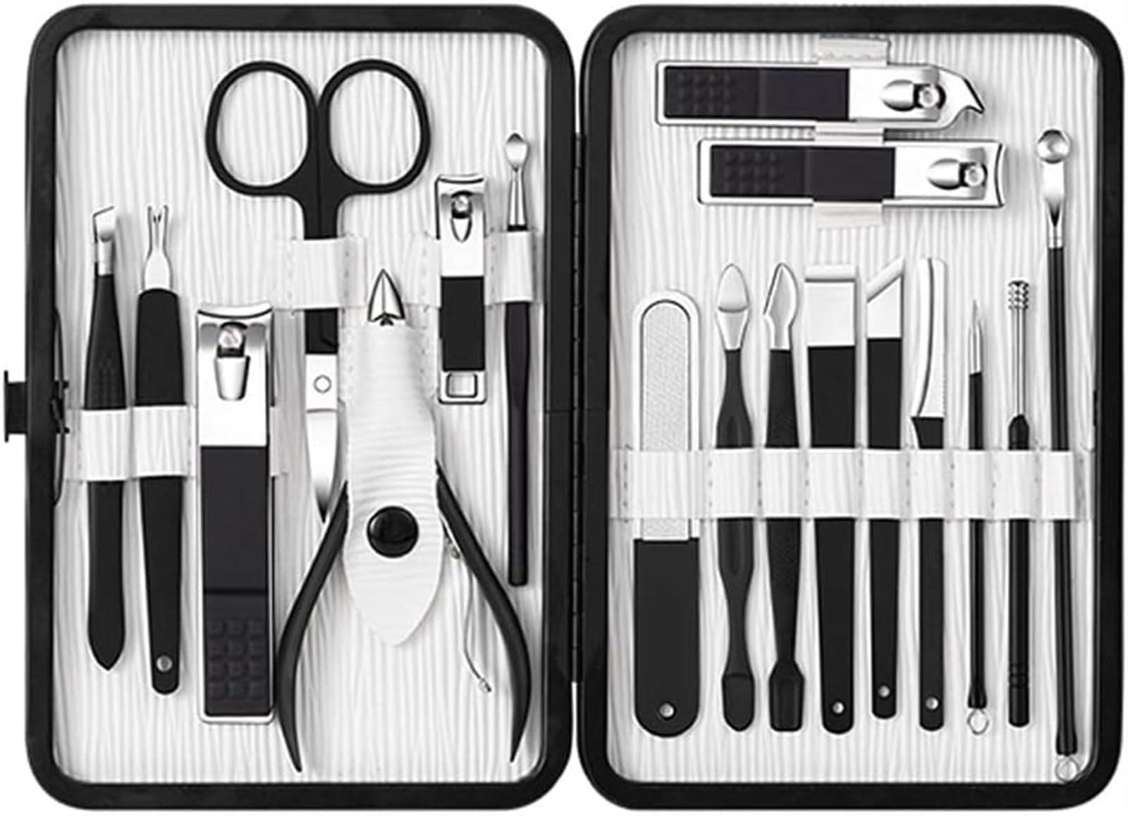 18-teiliges Nagelknipser-Set aus Edelstahl, Nagelschneider, scharfe Pediküre-Schere, Maniküre-Werkzeug-Set