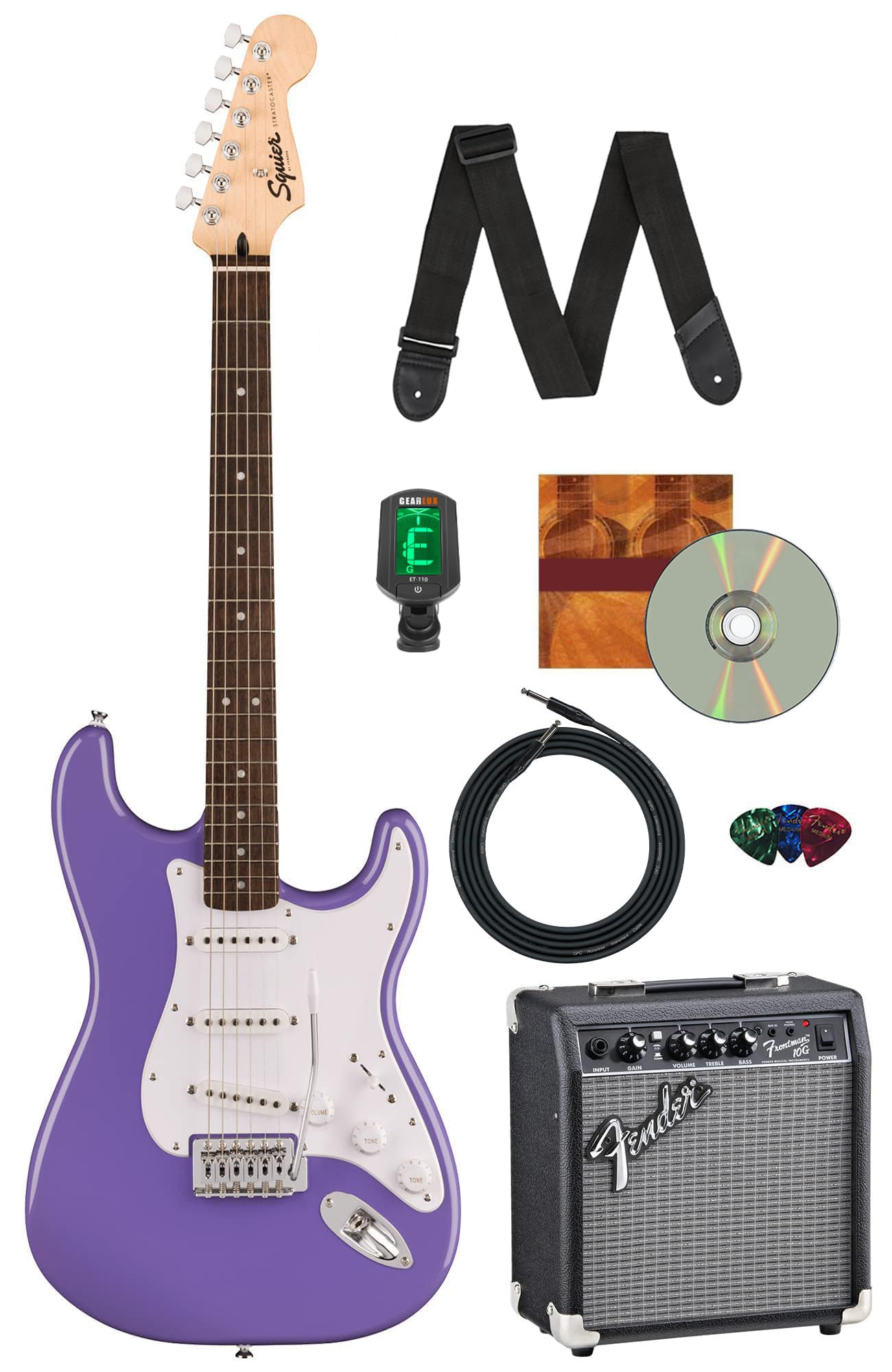 Amazon.com: Fender Squier Sonic Stratocaster - Ultraviolet Bundle