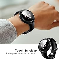 Vista 6 de Suoman Paquete de 3 fundas para Google Pixel Watch 3/2/1 de 1.614 pulgadas, [antiarañazos] protector de pantalla de vidrio templado 9H + cubierta