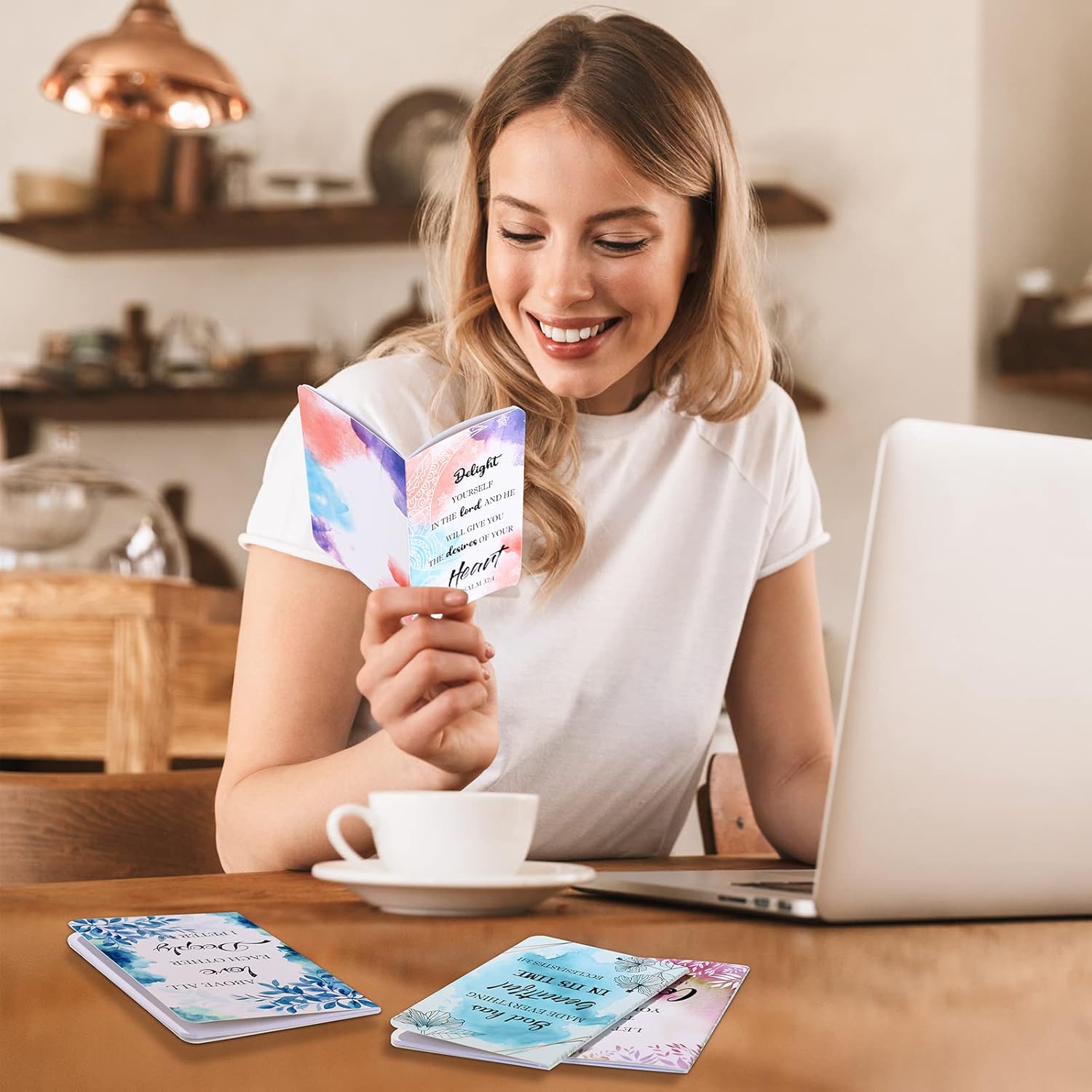 Containlol 16 Pcs Flower Daily Prayer Gift for Women, Bible Verse Notebooks Rustic Floral Inspirational Scripture Quotes Pocket Notepads, School Office, 4.9 x 3.1 Inches(Bright Style) - Image 7