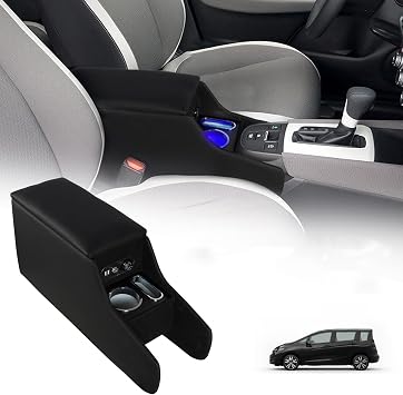 2021 Improved Item Console Box for Honda Fit GR Series, February 2020 Onwards, Dedicated Car Armrest, HONDA FIT GR Compatible, Smart Console, Armrest, Arm Rest, Small Item Holder, LED