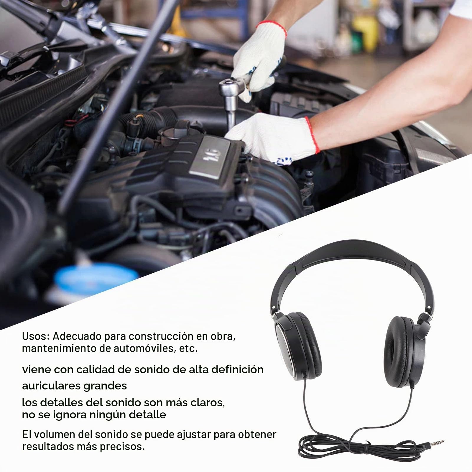 Sonew Monitor de Fugas de Agua, Kit Detector de Fugas de Tuberías de Agua Subterránea, Herramienta Intensificadora de Sonido de Detección de Fugas, con Auriculares
