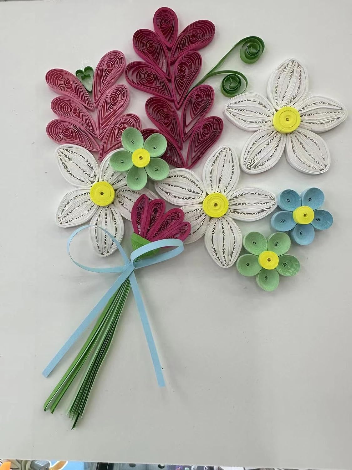 Wizardi Greeting Card Making Kit. Flowers DIY Quilling Kit F07M3-5-FL8