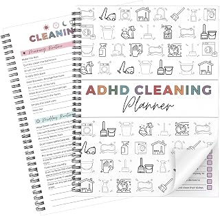 ADHD Cleaning Planner, Cleaning Schedule and Checklist Plan ousehold Cleaning Planner Daily Weekly Monthly Checklist for Home, Family Cleaning Tasks