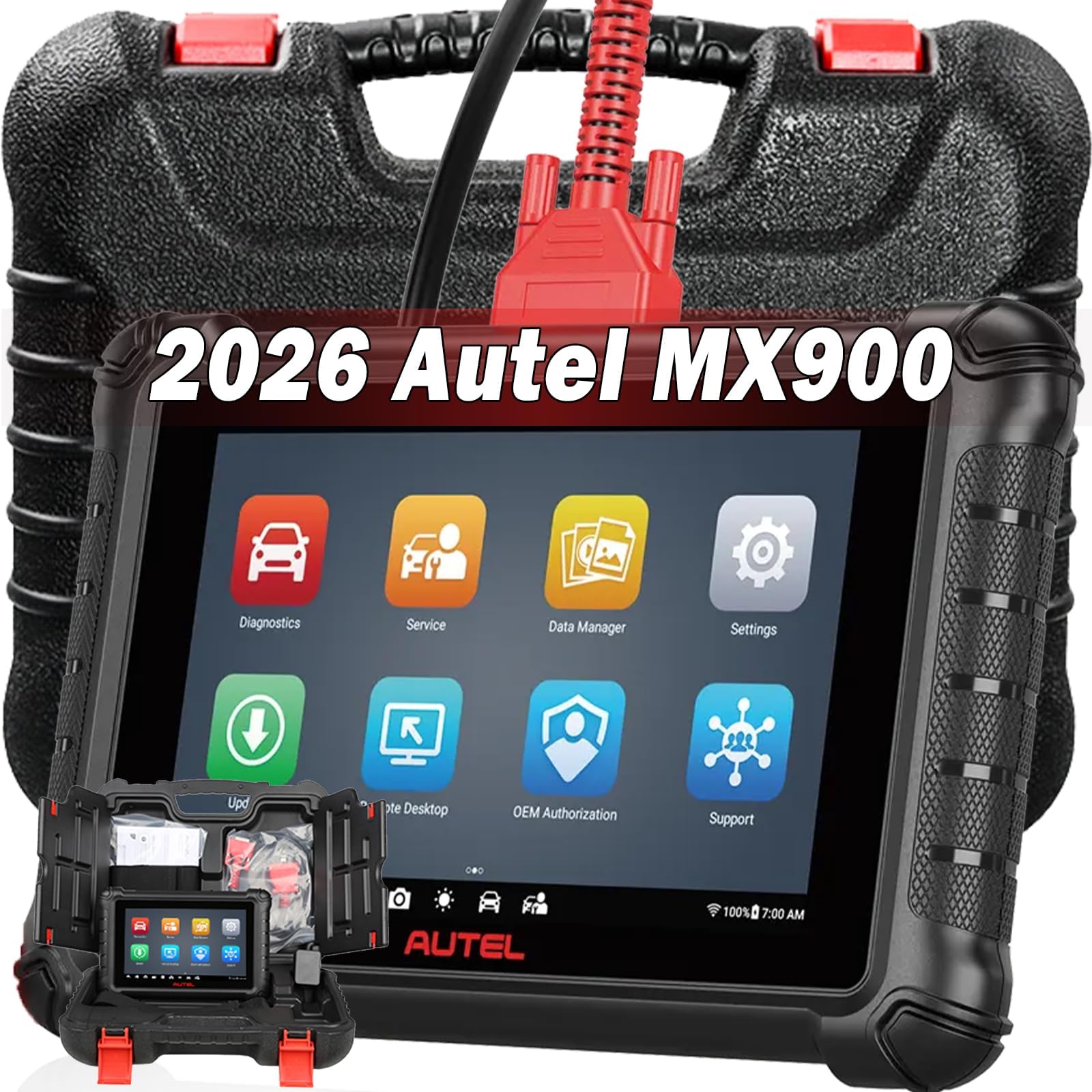 MaxiCheck MX900 Scanner, 2026 Bidirectional Scan Tool with 3000+ Active Tests, All System Diagnosis, CAN FD/Do IP, OE No-IP Limited, Upgrade MK808S MK808BT MX808S MK808Z Same as MK900