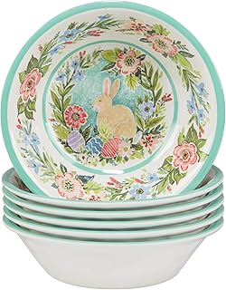 Certified International Joy Of Easter 22 Oz. Melamine All Purpose Bowls, Set of 6