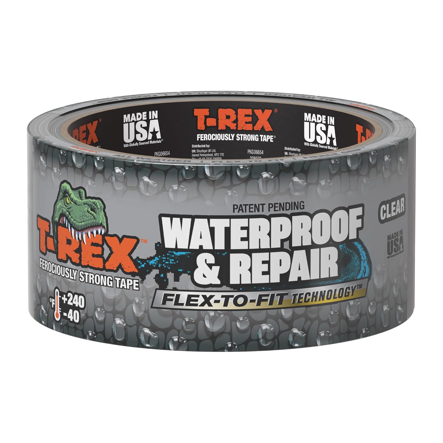 T-REX Waterproof and Pool Repair Tape - Patch Pool Liner No Kit Needed, Permanent, Works Underwater, Sticks to Wet Surfaces - Clear, 1.88" x 30 ft. (Pack of 1)