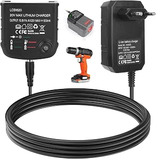 Mineup Lithium Charger 18V/20V Compatible with Black & Decker Lithium Ion Battery BL2018 BL2018-XJ BL1518 LBXR20-OPE LBXR20 LB20 LBX20 LBX4020 LBXR20-OPE BL1514 LBXR16 LB2X4020