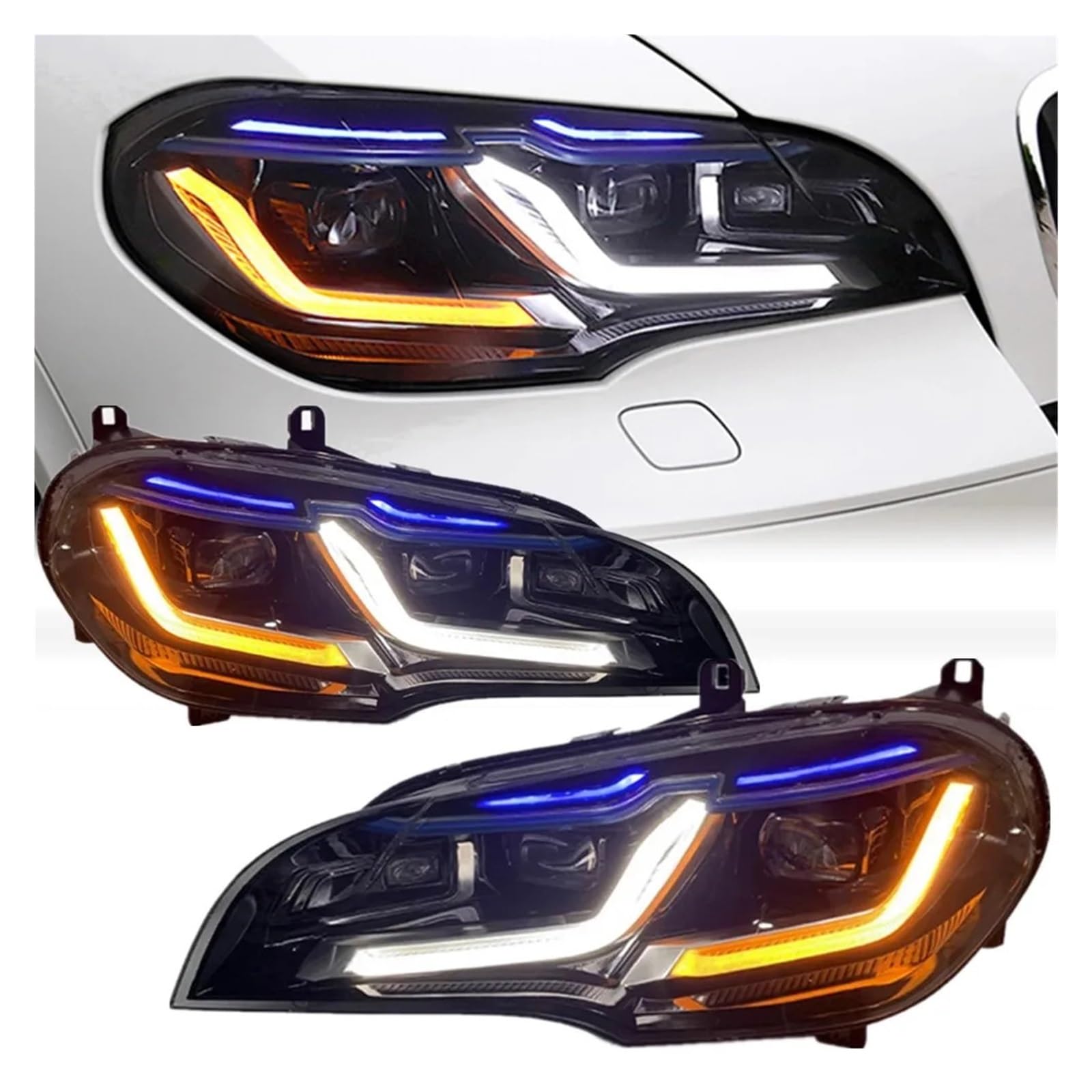 Fari a LED Compatible with auto compatibili con accessori BMW E70 X5 2007-2013 E70 Gruppo luci di direzione anteriori a LED modificate DRL(2011-2013)