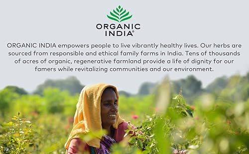 Miniatura 6 de ORGANIC INDIA Ashwagandha Polvo orgánico – Polvo de raíz de Ashwagandha a granel, suplemento de hierbas – vegano, sin gluten, kosher, sin OMG, apoya