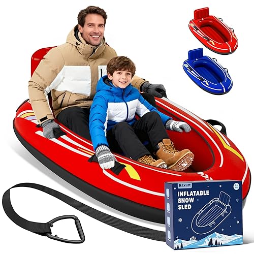 Raxurt Heavy Duty Snow Sled with Premium Canvas Cover, 2