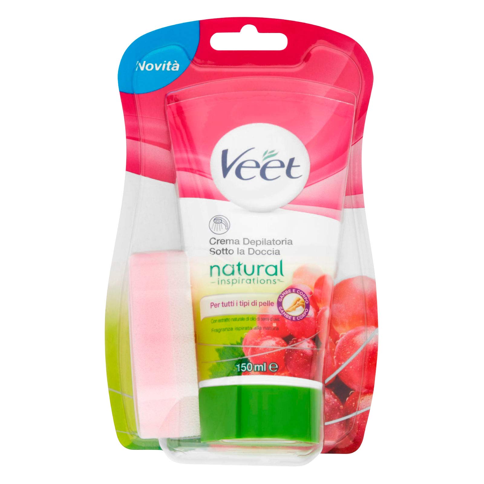 Natural Inspirations In-Shower Hair Removal Cream With Grape Seed Oil 150Ml by Veet