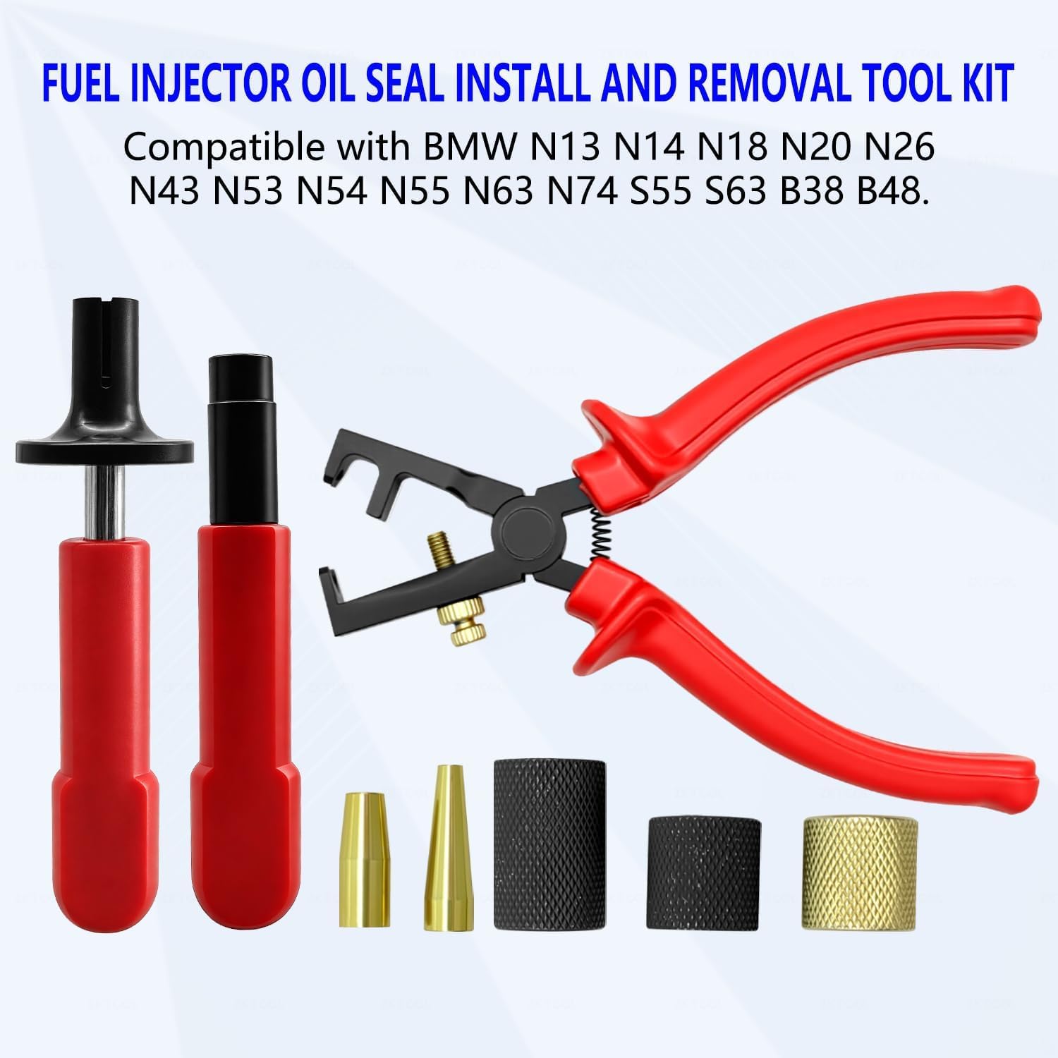 ZKTOOL Werkzeug zum EIN- und Ausbau der Einspritzdüsen-Öldichtung, Kompatibel mit BMW N13 N14 N18 N20 N26 N43 N55 N63 S55 S63 B38 B48, OEM 130190, 130280