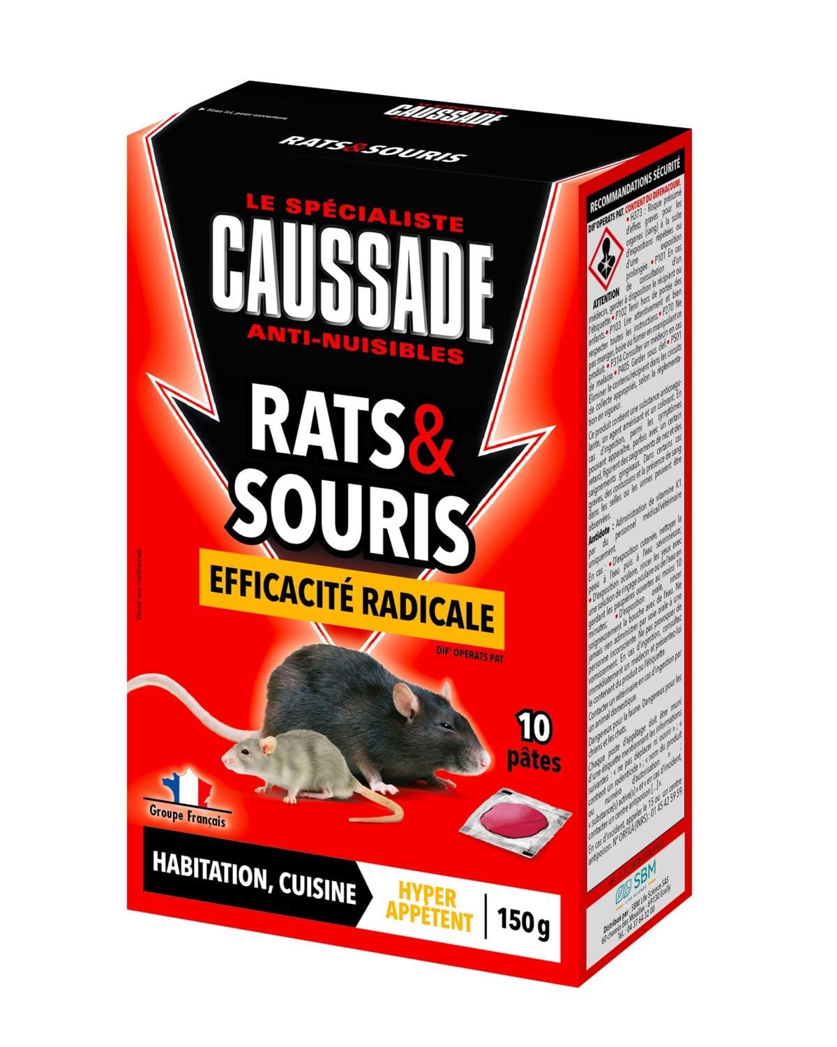 KB HOME DEFENSE SFOUDPATN - Pâtes Anti-Souris 240 g - Action foudroyante et Forte attractivité - Actif dès la 1ère Ingestion - Lieux secs et humides - 24 sachets de pâtes de
