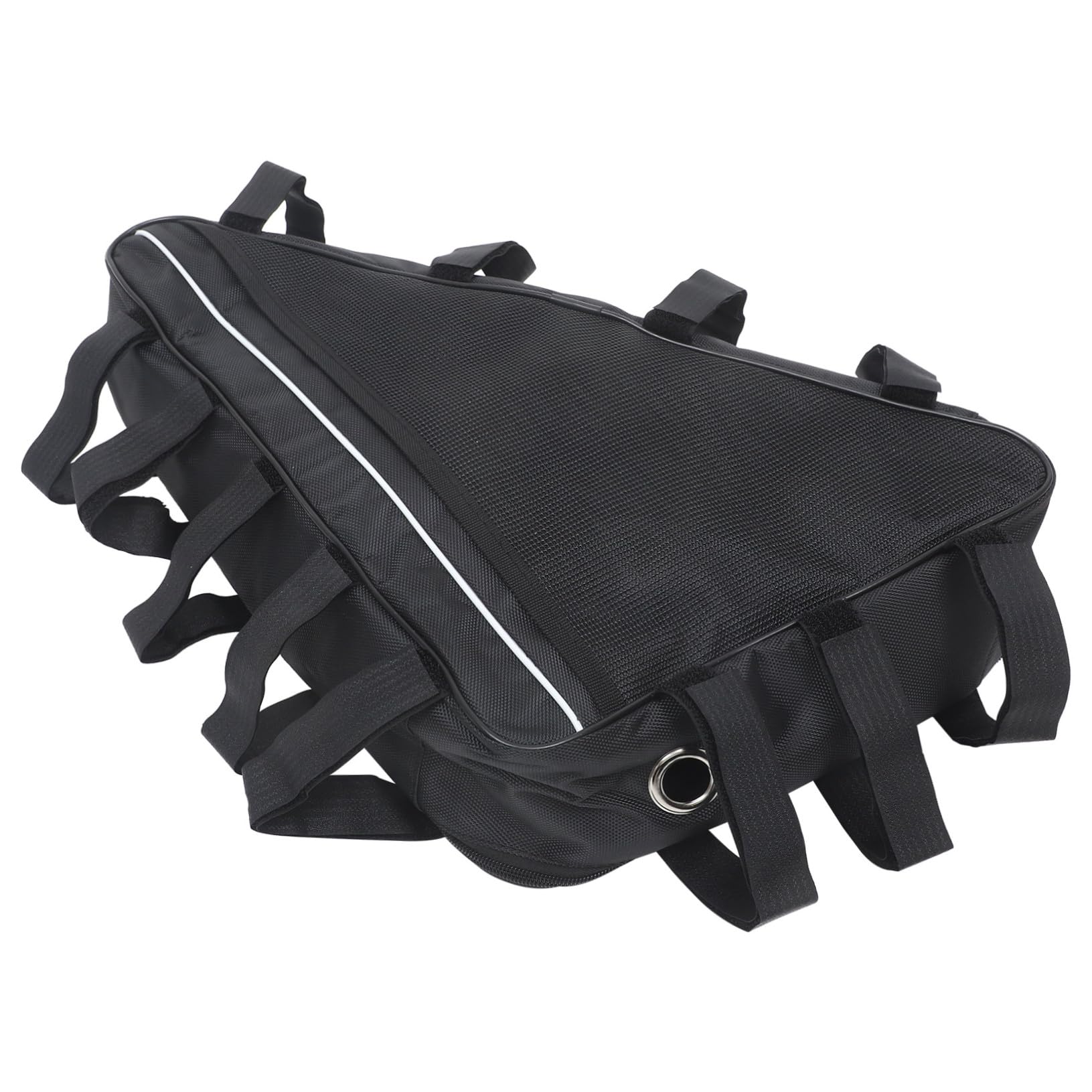 Sosoport Borsa Triangolare per Telaio Bici, Grande Capacità, Oxford Nero | Facile da Installare, Resistente alle Intemperie, per Ciclismo e Campeggio, Capiente, Antiusura, Versione 693-3
