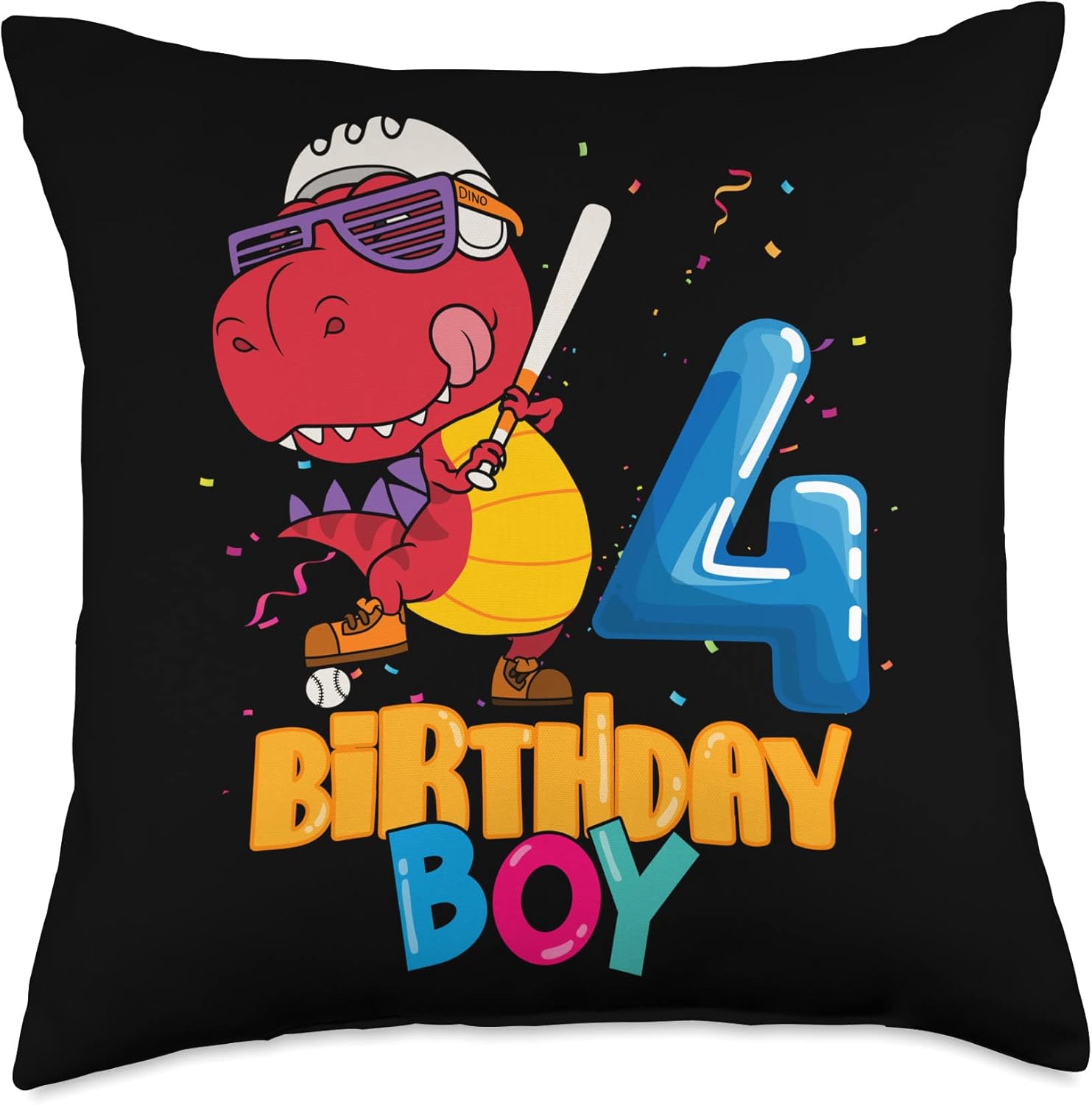 Trex Birthday Boy 4 Years Old Dinosaur Party Kids 4th Birthday Shirt Dinosaur Gifts