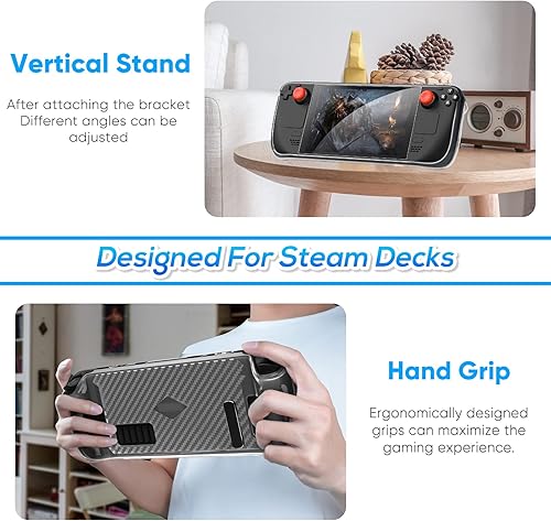 Miniatura 7 de YUANHOT - Funda protectora para cubierta de vapor kit de accesorios de cubierta de TPU suave con soporte ajustable de aleación protector de pantalla