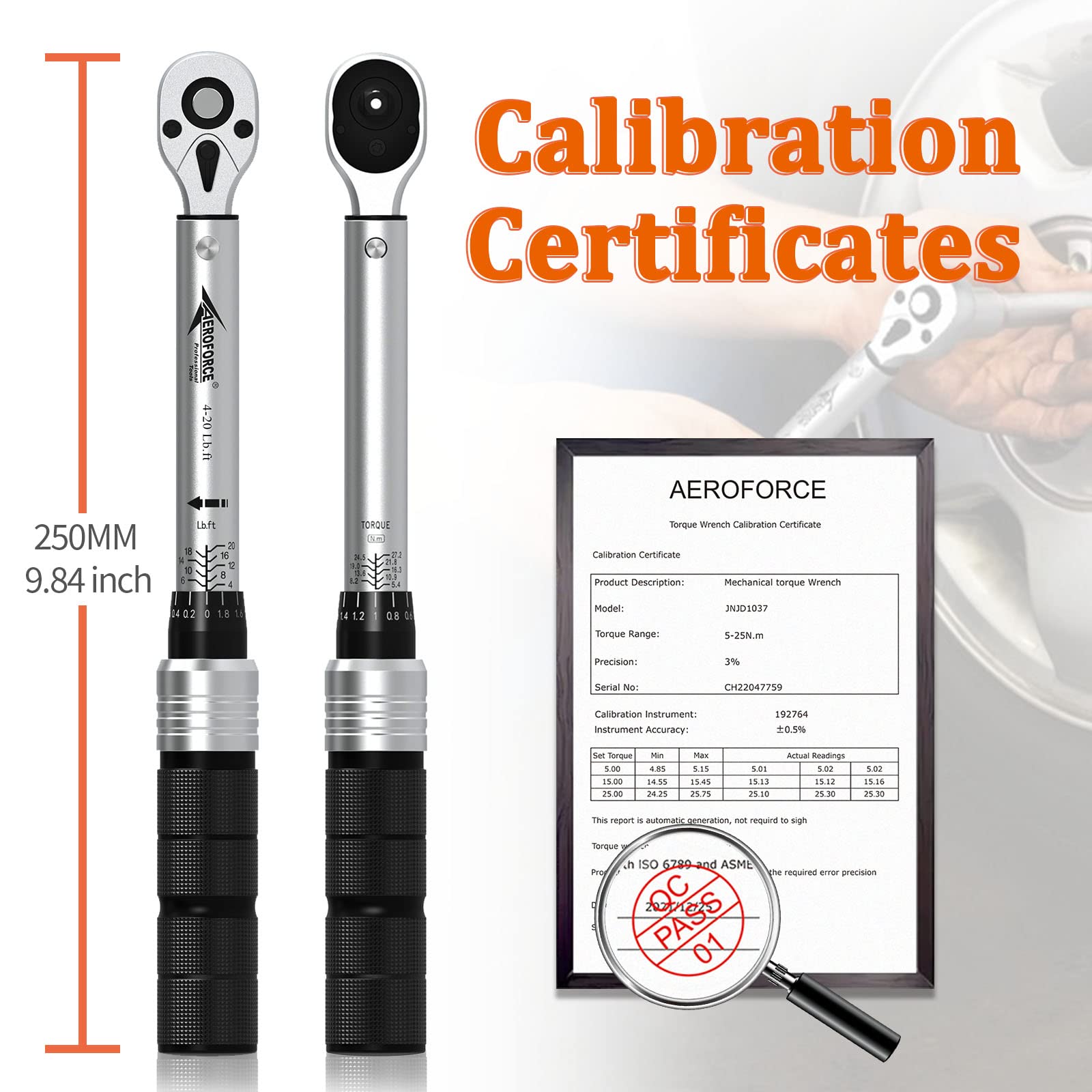 Amazon | AEROFORCE 19個 1/4インチ ドライブクリック デュアル方向