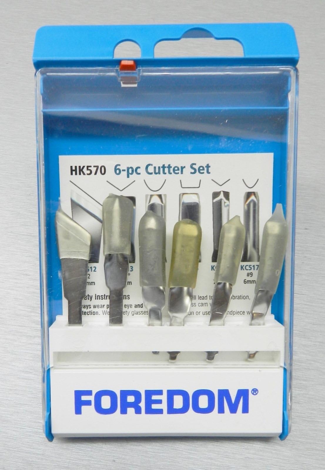 Foredom Cutter Set 6 Piece Set #4 AKH570 Chisels for H.50 & 50c Chisel Handpeice