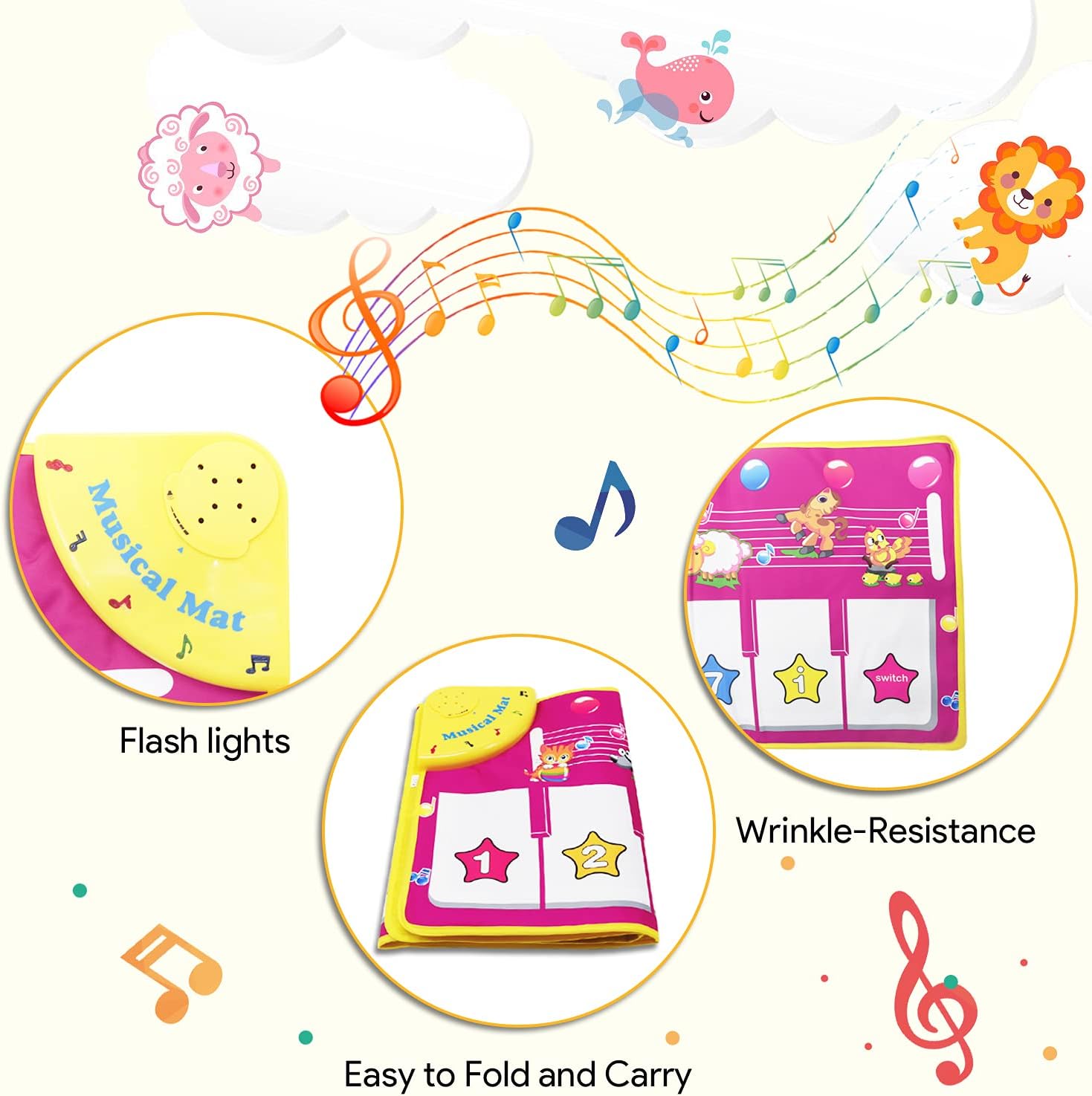 Piano Mat Musical Mat Music Dance Mat for Toddlers Hon far Piano Mat 1