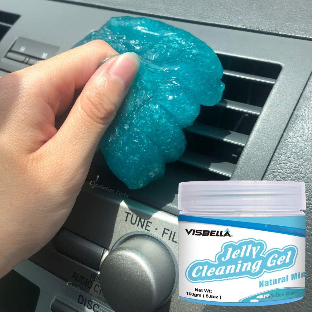Discount Visbella Jelly Cleaning Gel, Magic Slime Putty, Remove Dust, Dirt, Hair, Crumbs in crevices for Keyboard, Air Vent, Car Interior, Home, Electronics, Computer, Laptop, Blue Mint Red Strawberry