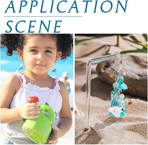 Miniatura 6 de KISSITTY 20 colgantes de resina de animales del océano, peces dorados, pulpo, cangrejo, liebre marina, animales marinos, dijes colgantes de resina