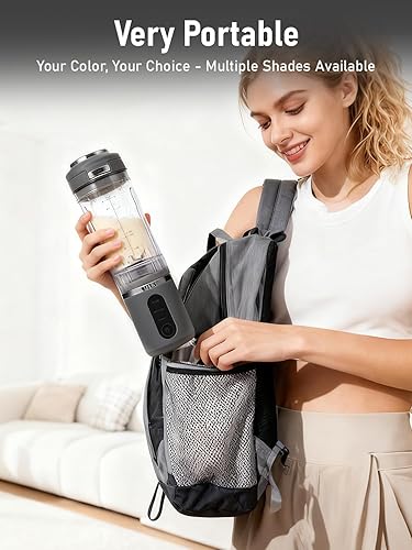 Miniatura 8 de RITUS VORTEX Pro - Licuadora portátil con recipiente extraíble para licuados, mezcla de hielo, 3 programas, sin BPA, anillo magnético inalámbrico de