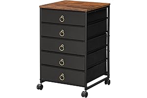 Hoobro 5-Drawer File Cabinet, Office Storage Cabinet with Drawers