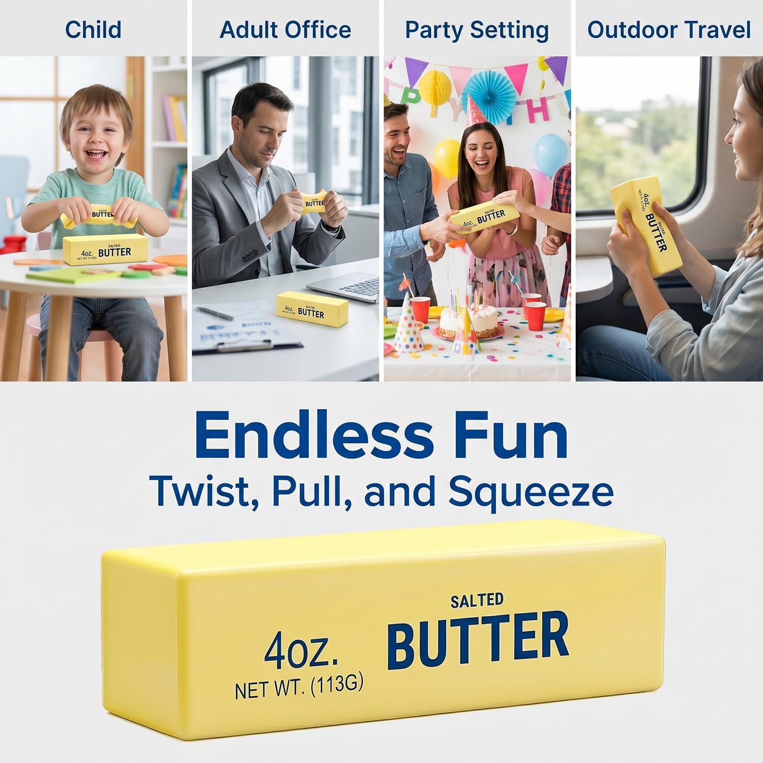 Butter Squishies Toys for Kids, Slow Rising Squishy Butter Stick image 5