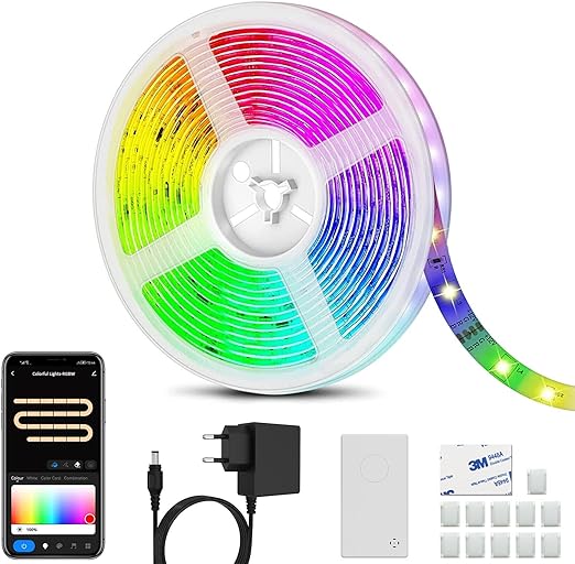 Mycket LED Strip, Alexa RGBIC LED Strip 5m, 2700k Warm White, App
