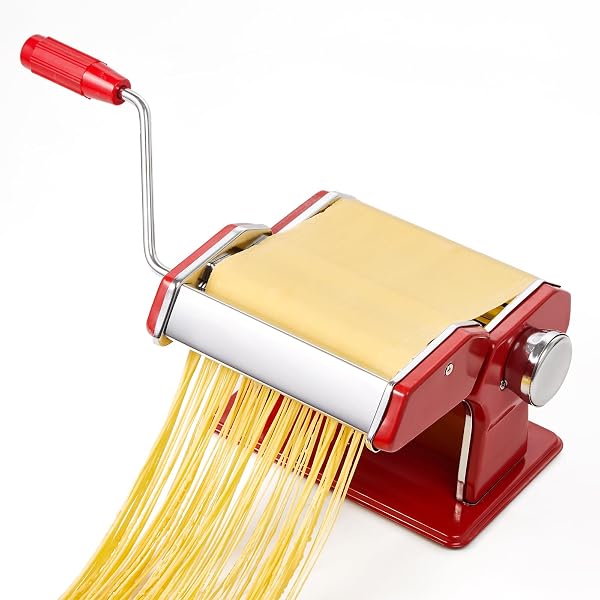 Macchina per la Pasta Manuale in Acciaio Inox, Macchina per Pasta Fresca