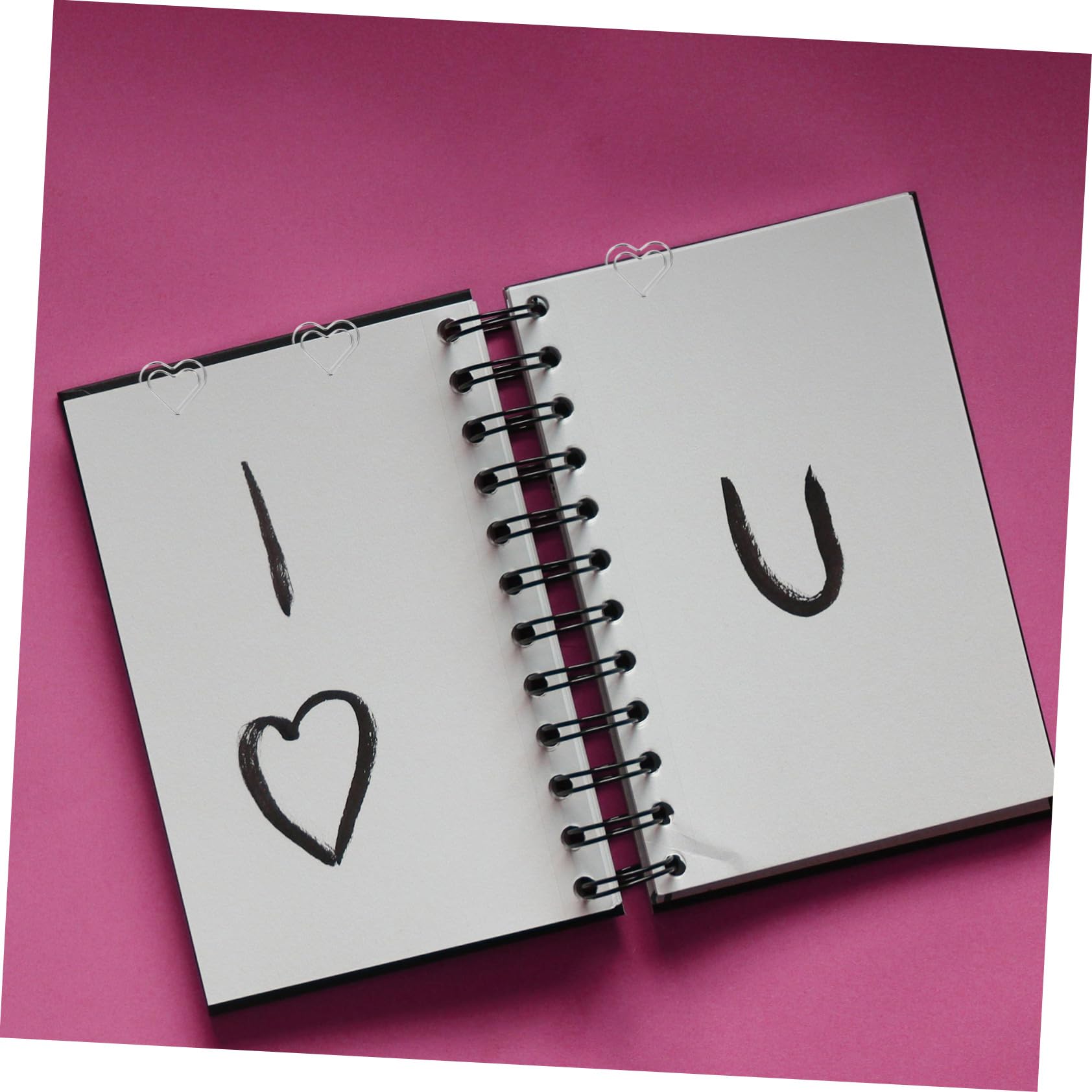NUOBESTY 400pezzi Graffette Metalliche Forma Di Cuore Clip Ufficio Originali Piccole Graffette Per Documenti Segnalibri Creativi Per Scuola e Casa